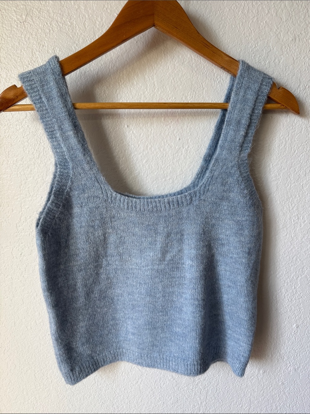 Mango Light Blue Knit Tank Top